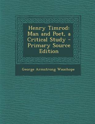 Book cover for Henry Timrod