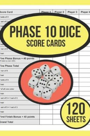 Cover of Phase 10 DICE Game Score Cards