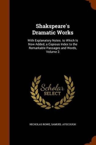 Cover of Shakspeare's Dramatic Works