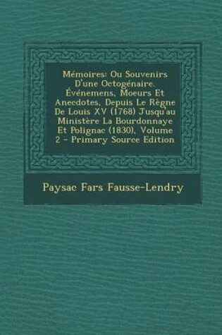 Cover of Memoires