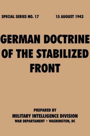 Cover of German Doctrine of the Stabilized Front