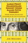 Book cover for Large Print Shakespeare Sonnet Word Games Fifth Foolery
