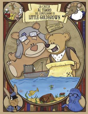 Book cover for La caccia al tesoro del compleanno di Little Goldbrown