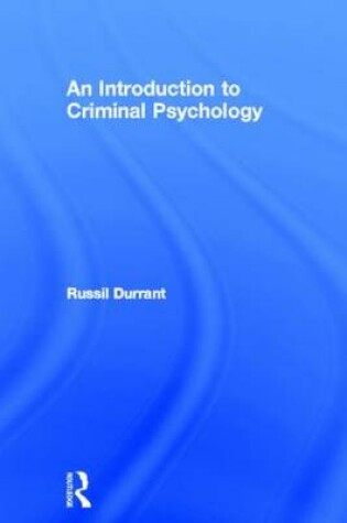 Cover of An Introduction to Criminal Psychology