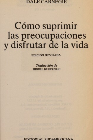 Cover of Como Suprimir Las Preocupaciones (Pocket)