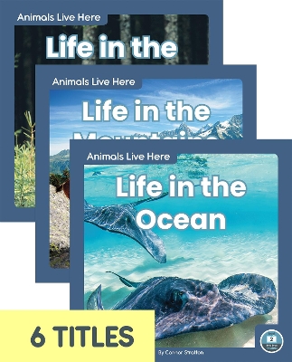 Book cover for Animals Live Here (Set of 6)