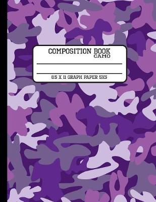 Book cover for Camo Composition Book Graph Paper 5x5