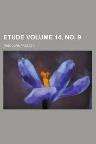 Cover of Etude Volume 14, No. 9