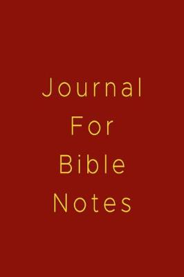 Book cover for Journal For Bible Notes