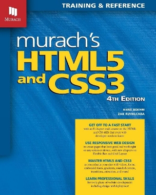 Book cover for Murach's HTML5 and CSS3, 4th Edition