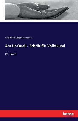 Book cover for Am Ur-Quell - Schrift für Volkskund