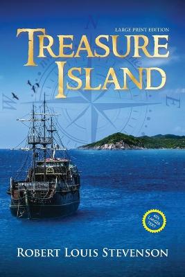 Book cover for Treasure Island (Annotated, Large Print)