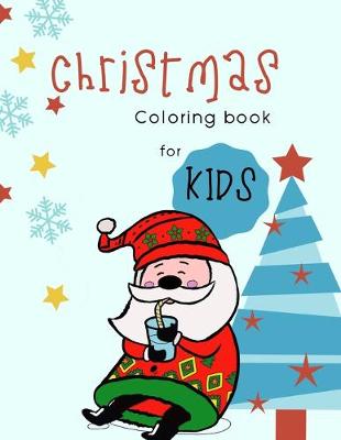 Book cover for Christmas coloring book for kids