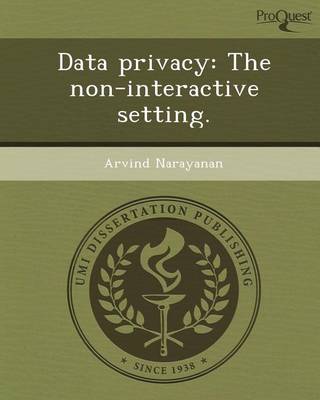 Book cover for Data Privacy: The Non-Interactive Setting