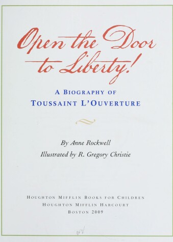 Book cover for Open the Door to Liberty