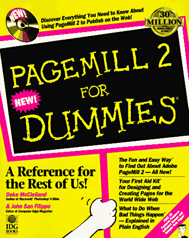 Book cover for PageMill For Dummies