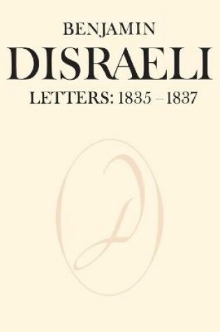 Cover of Benjamin Disraeli Letters