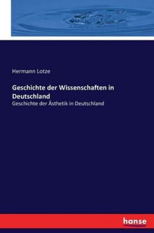 Cover of Geschichte der Wissenschaften in Deutschland