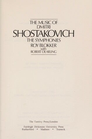 Cover of The Music of Dmitri Shostakovich