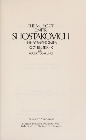 Book cover for The Music of Dmitri Shostakovich