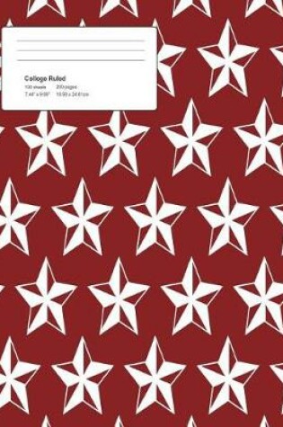 Cover of Christmas Stars Composition College Ruled Book (7.44 x 9.69) 200 pages V7