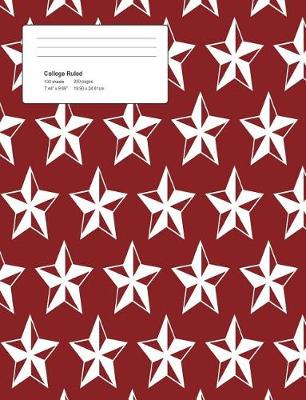 Book cover for Christmas Stars Composition College Ruled Book (7.44 x 9.69) 200 pages V7