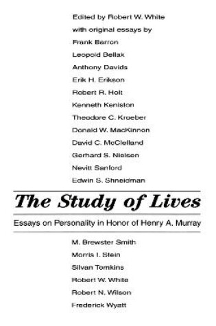 Cover of The Study of Lives