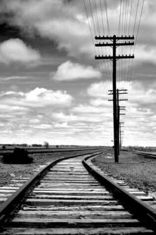 Cover of Train Tracks and Power Lines in Black and White