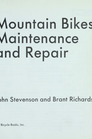 Cover of Mountain Bikesmaint Repair