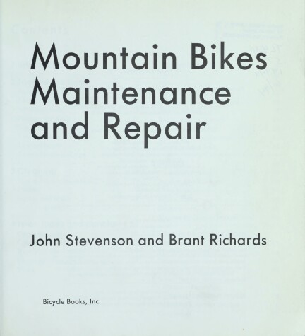 Book cover for Mountain Bikesmaint Repair