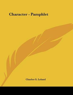 Book cover for Character - Pamphlet