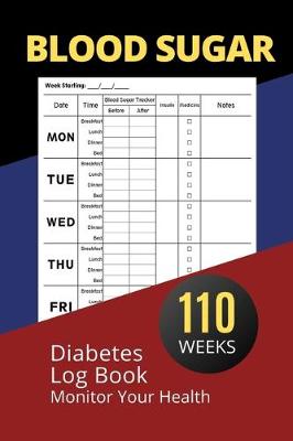 Cover of Blood Sugar Diabetes Log Book