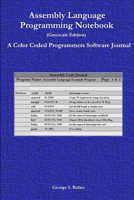 Book cover for Assembly Language Programming Notebook (Grayscale Edition)