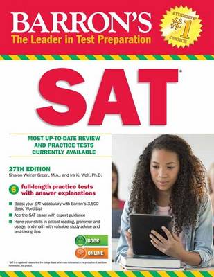 Book cover for Barron's SAT, 27th Edition