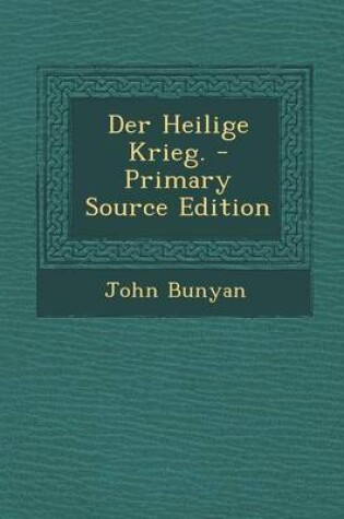 Cover of Der Heilige Krieg. - Primary Source Edition