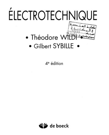 Book cover for Electrotechnique