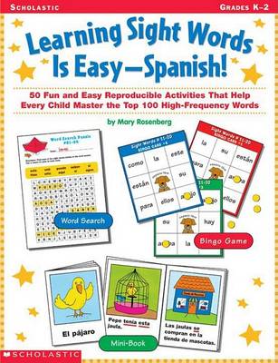 Book cover for Learning Sight Words is Easy-Spanish!