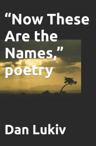 Cover of "Now These Are the Names," poetry