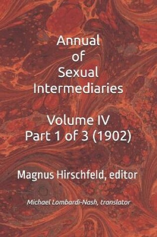 Cover of Annual of Sexual Intermediaries Volume IV Part 1 (1902)