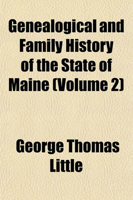 Book cover for Genealogical and Family History of the State of Maine (Volume 2)