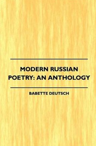 Cover of Modern Russian Poetry: An Anthology (1921)
