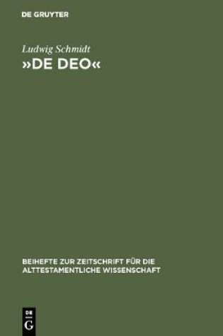 Cover of "De Deo"