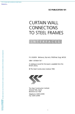 Cover of Interfaces: Curtain Wall Connections to Steel Frames