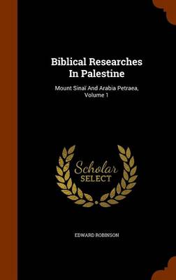 Cover of Biblical Researches in Palestine