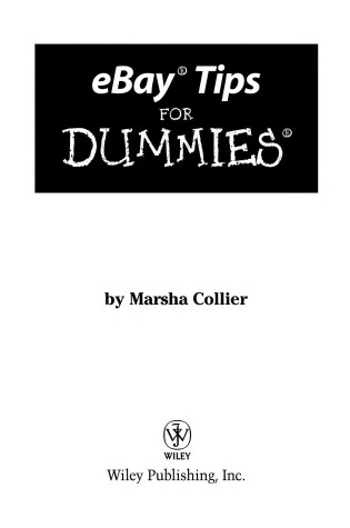 Cover of Ebay Tips for Dummies