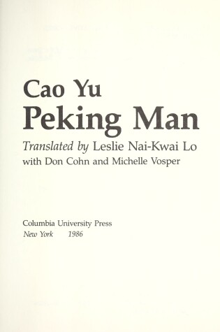 Cover of Peking Man