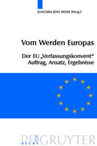 Cover of Vom Werden Europas