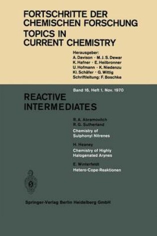 Cover of Reactive Intermediates