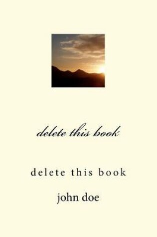 Cover of Delete This Book