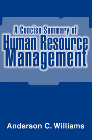 Cover of A Concise Summary of Human Resource Management